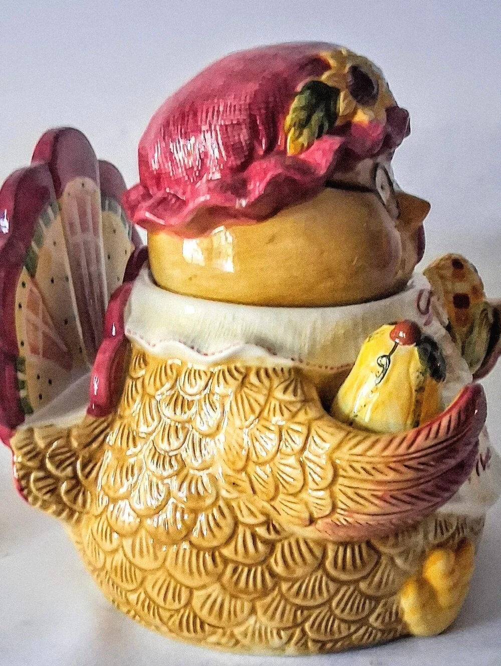 Vintage (Like New!) Ceramic Cookie Jar, Salt & Pepper, & Napkin Holder - Picture 3 of 12